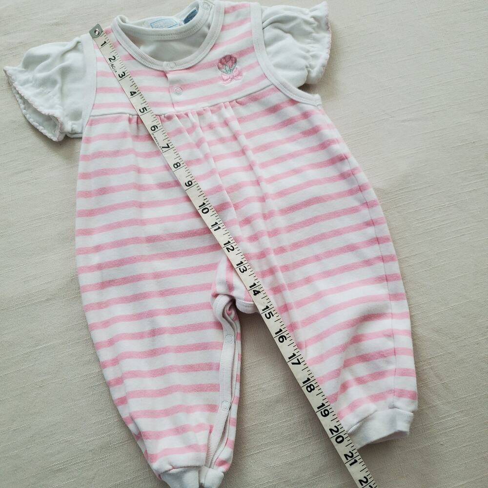 Vintage Striped Pantsuit + Shirt Set 9-12 months - Picture 7 of 8